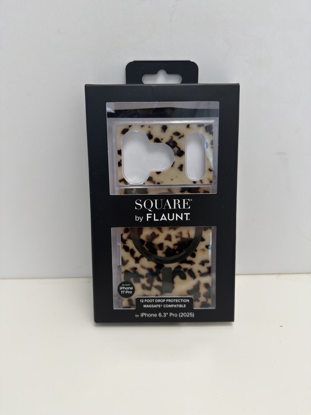 FLAUNT Square Case for Apple iPhone 17 Pro Blonde Tortoise Shell OPEN NEW